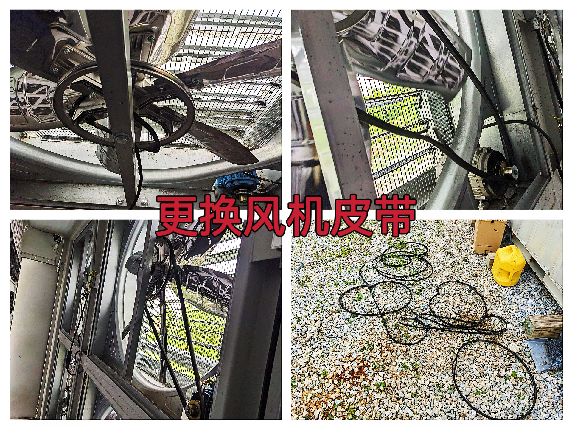 曼西2025年6月更换19条风机皮带保障通风系统稳定运行作业纪实（MYW2025060005）
